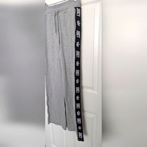 Juicy Couture Women's (Size Small) Light Gray Track Pants with Black Logo Trim